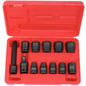 1/2" šešiakampė smūginė galvutė, trumpa, KS Tools