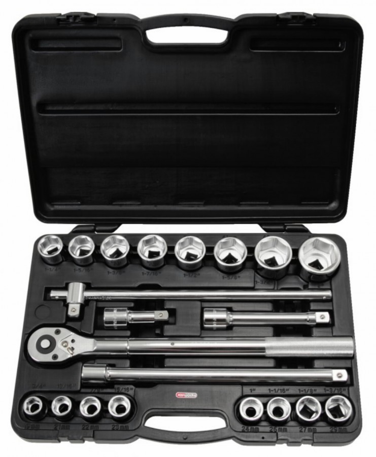 Galvučių komplektas 3/4” 19-50mm 21vnt, KS Tools Galvučių komplektas 3/4'' 19-50mm 21vnt, KS Tools