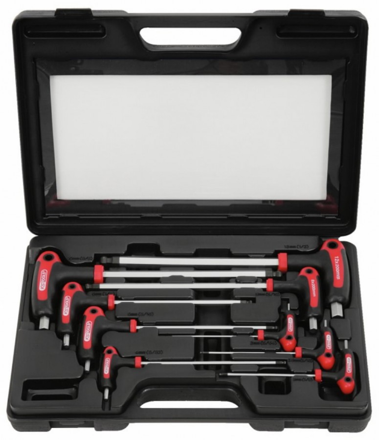 T- formos raktų komplektas, šešiakampiai HEX 2-12 mm, 9 vnt 9 osa, KS Tools T- formos raktų komplektas, šešiakampiai HEX 2-12 mm, 9 vnt 9 osa, KS Tools - Image 2