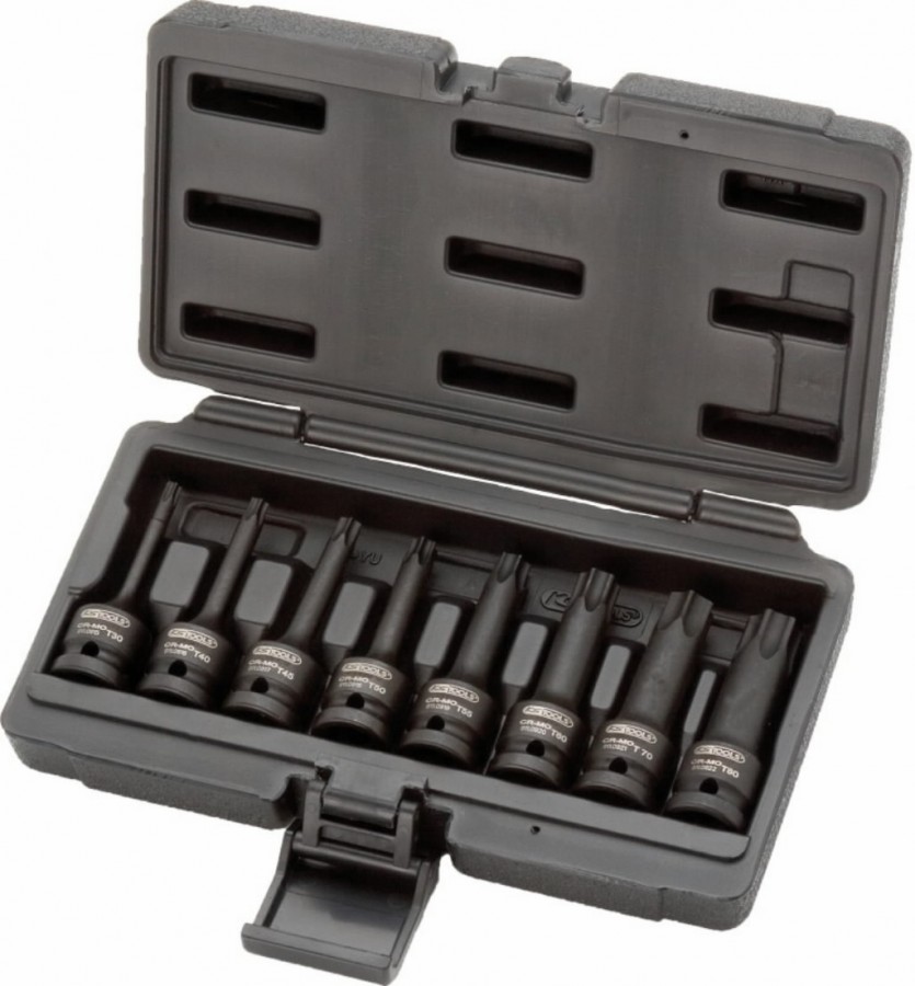 Smūginių galvučių komplektas ½” Torx T30-T80 8 vnt., KS Tools Smūginių galvučių komplektas ½" Torx T30-T80 8 vnt., KS Tools
