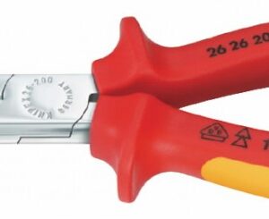 Smailianosės replės su šoniniu kirpimu lenktos VDE 200mm, Knipex