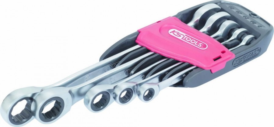Kombinuotų terkšlinių raktų komplektas 5vnt, 8-19mm, KS Tools Kombinuotų terkšlinių raktų komplektas 5vnt, 8-19mm, KS Tools - Image 2