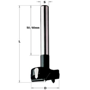 Grąžtas lankstams HM D=20x90 S=10x60 RH, CMT