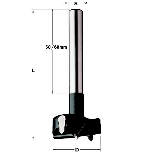 Grąžtas lankstams HM D=20×90 S=10×60 RH, CMT Grąžtas lankstams HM D=20x90 S=10x60 RH, CMT