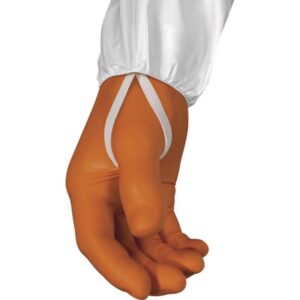 Kombinezonas vienkartinis su gobtuvu, balta-oranžinė XL, Delta Plus
