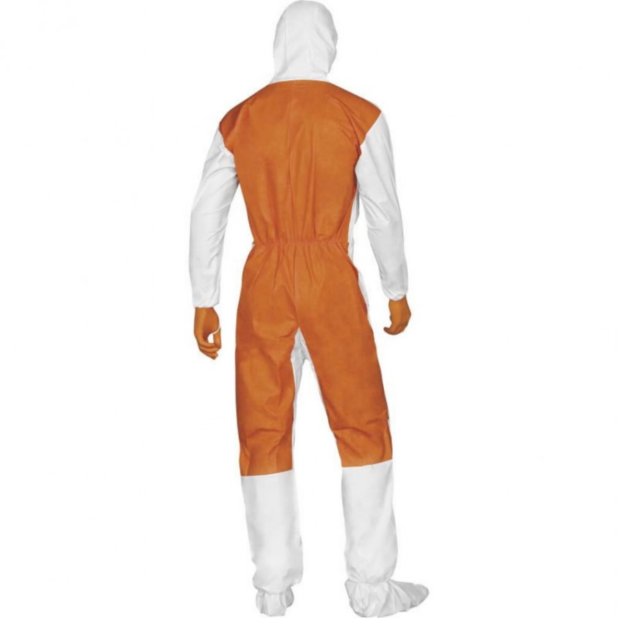 Kombinezonas vienkartinis su gobtuvu, balta-oranžinė 2XL, Delta Plus Kombinezonas vienkartinis su gobtuvu, balta-oranžinė 2XL, Delta Plus - Image 3