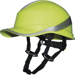 Apsauginis šalmas Baseball, 1000 VAC/1500 VDC, geltonas DIAM DIAMOND V UP, Delta Plus