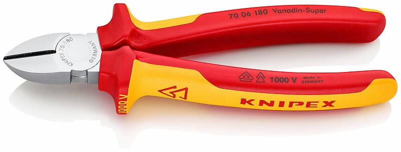 Žnyplės šoninio kirpimo VDE 180mm, Knipex Žnyplės šoninio kirpimo VDE 180mm, Knipex