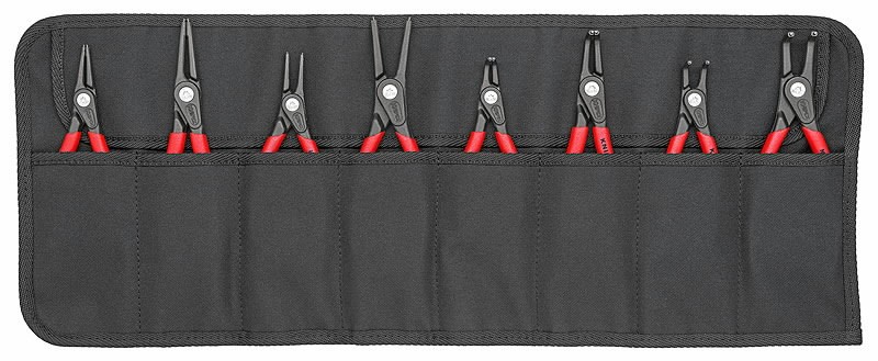 Replių vidiniams ir išoriniams žiedams komplektas 8 vnt., Knipex Replių vidiniams ir išoriniams žiedams komplektas 8 vnt., Knipex