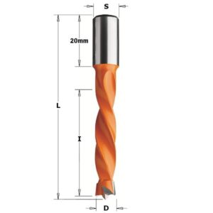 Spiralinis medžio grąžtas HM RH 4x43x70mm S=10x20mm, CMT