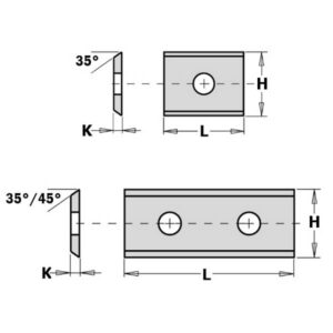 Peilis HWM 20X12X1.5, CMT