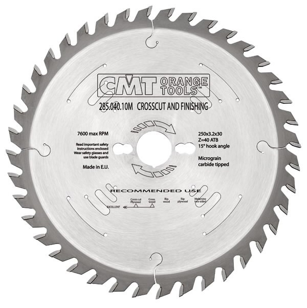 Pjovimo diskas HM 260×2,8×30 Z60, CMT Pjovimo diskas HM 260x2,8x30 Z60, CMT