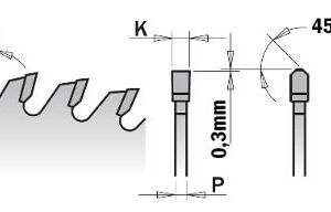 Pjovimo diskas HM (Chrome) 300x3.2/2.2x30 Z96, CMT