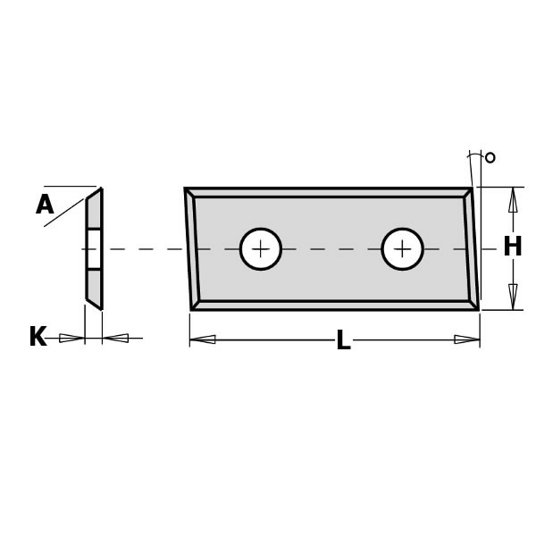 Peilis HWM 28.3X12X1.5 RH, CMT Peilis HWM 28.3X12X1.5 RH, CMT