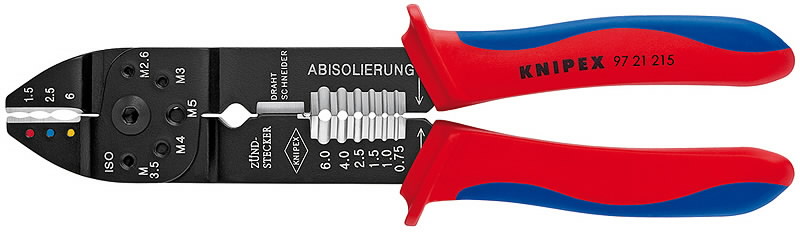 Universalios laidų antgalių užspaudimo replės 0,75 – 6,0mm2, Knipex Universalios laidų antgalių užspaudimo replės 0,75 - 6,0mm2, Knipex