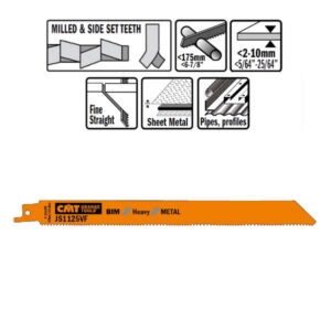 Pjūkleliai tiesiniam pjūklui 205x1,25mm BIM Co8 Z10-14 5vnt. 205x1,25mm Z10-14TPI, CMT