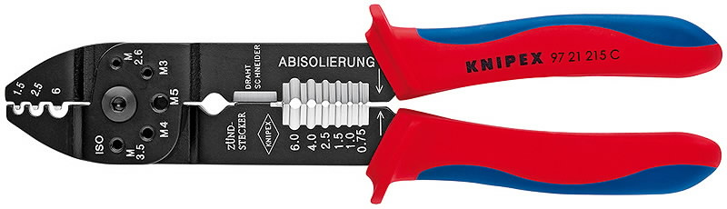 Universalios laido antgalių užspaudimo replės 0,5 – 6,0mm2, Knipex Universalios laido antgalių užspaudimo replės 0,5 - 6,0mm2, Knipex