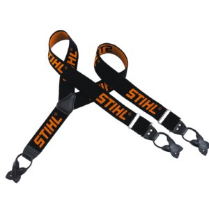 Petnešos juodos STIHL 110cm kelnėms su sagomis