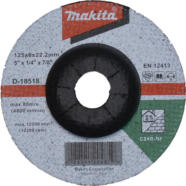 Šlifavimo diskas, 125 mm, akmeniui Šlifavimo diskas, 125 mm, akmeniui