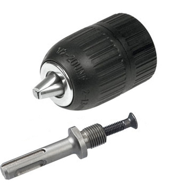 Veržiamas griebtuvas + adapteris SDS-Plus perforatoriui Veržiamas griebtuvas + adapteris SDS-Plus perforatoriui
