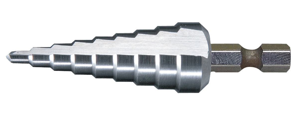 Pakopinis grąžtas skardai (STANDARD), Ø 4-12 mm Pakopinis grąžtas skardai (STANDARD), Ø 4-12 mm
