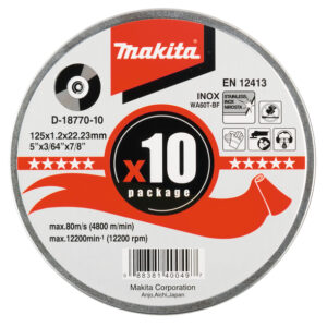 Pjovimo diskas metalui 125 x 1,2 mm, RST WA60T 10 vnt su dėžute
