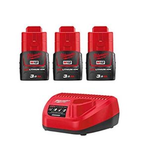 Akumuliatorių ir įkroviklio komplektas M12 NRG-303