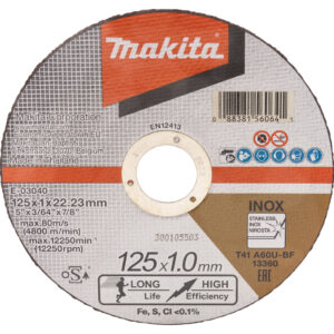 Pjovimo diskas metalui 125x1,0x22,23 Makita RST