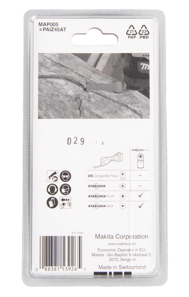 Priedas daugiafunkciniam įrankiui metalui pjauti (45 mm) MAP005 Priedas daugiafunkciniam įrankiui metalui pjauti (45 mm) MAP005