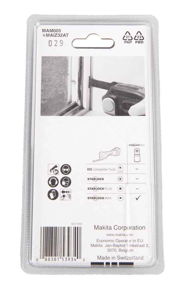 Priedas daugiafunkciniam įrankiui metalui pjauti (32 mm) MAM005 Priedas daugiafunkciniam įrankiui metalui pjauti (32 mm) MAM005
