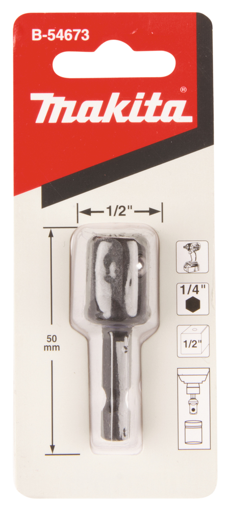 Adapteris iš 1/4˝ Hex į 1/2 ˝ kvadratas Adapteris iš 1/4˝ Hex į 1/2 ˝ kvadratas