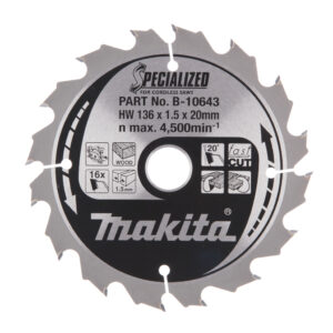 Pjovimo diskas, 136X1.5X20mm 20° T16 medienai SPECIALIZED