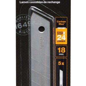 CarbonMax™ Ašmenys universaliam peiliui laužomais ašmenimis 18mm 5 vnt