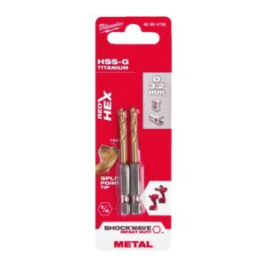 Grąžtas metalui Shockwave HSS 3,2x62 mm, 2 vnt
