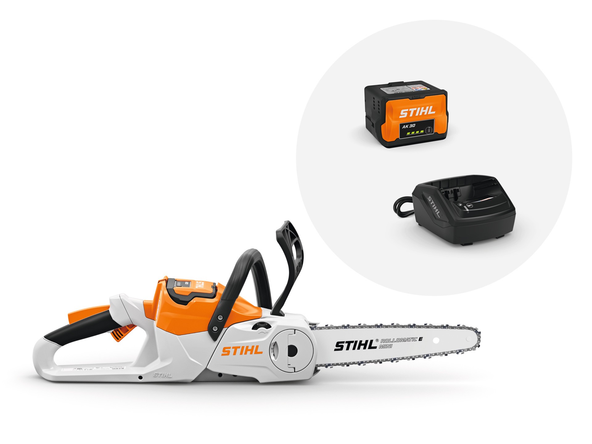 STIHL MSA 70.0 C-B akumuliatorinis pjūklas su akumuliatoriumi AK 30 S ir įkrovikliu AL 101 STIHL MSA 70.0 C-B akumuliatorinis pjūklas su akumuliatoriumi AK 30 S ir įkrovikliu AL 101