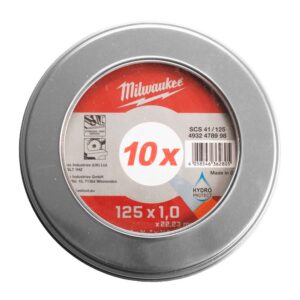 Pjovimo diskas ner. metalui 125 x 1,0 mm, 10vnt metalinėje dėžutėje
