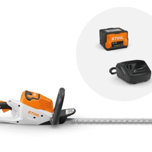Akumuliatorinės gyvatvorių žirklės STIHL HSA 50.1 Set su AK 10 akumuliatoriumi ir AL 101 įkrovikliu