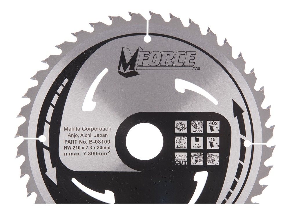 Pjovimo diskas, medienai M-FORCE 210X2.3X30mm 15° T40 Pjovimo diskas, medienai M-FORCE 210X2.3X30mm 15° T40 - Image 2