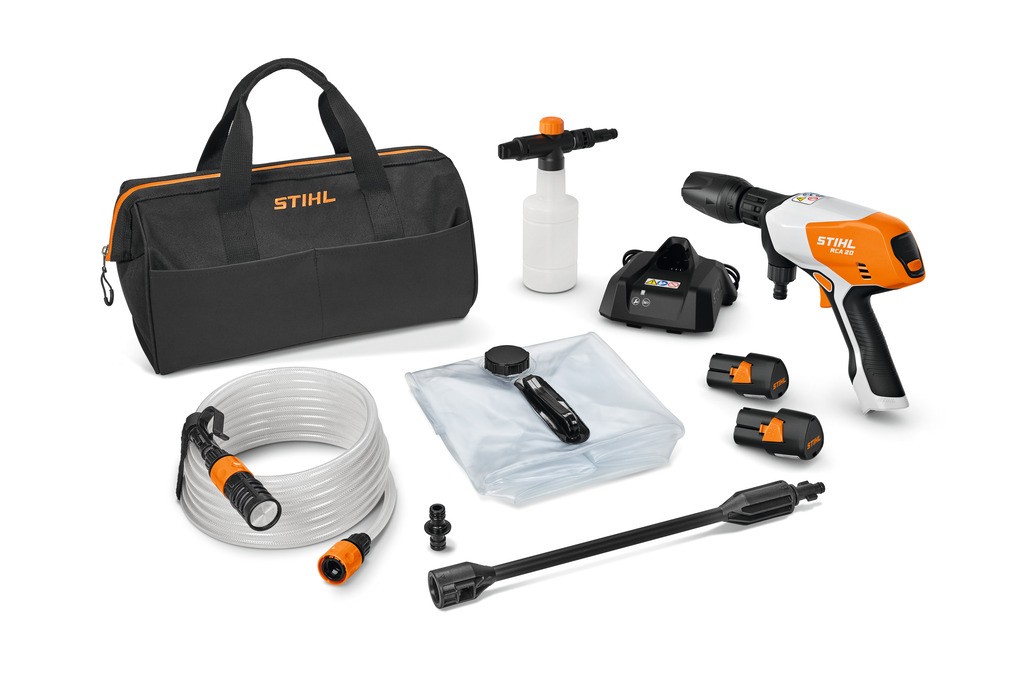Rankinis akumuliatorinis vidutinio slėgio plovimo įrenginys STIHL RCA 20.0 SET (su 2 x AS 2 ir AL 1) Rankinis akumuliatorinis vidutinio slėgio plovimo įrenginys STIHL RCA 20.0 SET (su 2 x AS 2 ir AL 1)