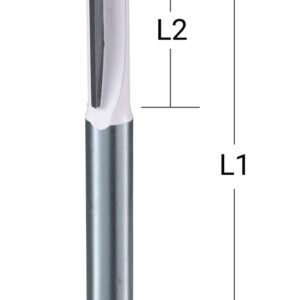 Kotinė freza "flute" 1, 6,0x19,0 mm/ 50,8mm, 8mm Kotelio skersmuo