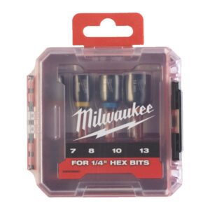 Magnetinių sukimo galvutčių su koteliu komplektas 1/4" Hex 4vnt