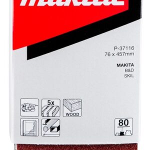 Šlifavimo juosta 76x457 K80 (5vnt.)