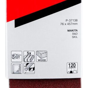 Šlifavimo juosta 76x457 K120 (5vnt.)