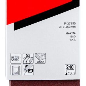 Šlifavimo juosta 76x457 K240 (5vnt.)
