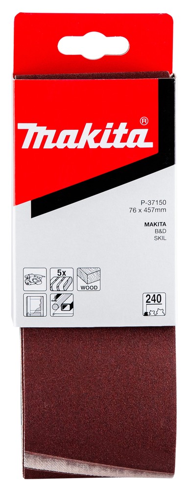 Šlifavimo juosta 76×457 K240 (5vnt.) Šlifavimo juosta 76x457 K240 (5vnt.)