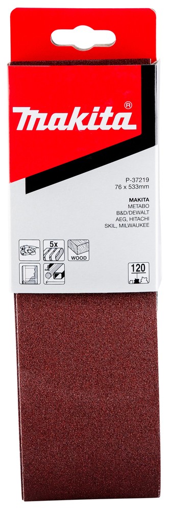 Šlifavimo juosta 76×533 K120 (5vnt.) Šlifavimo juosta 76x533 K120 (5vnt.)