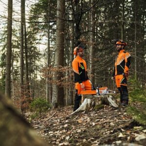 Kelnės apsauginės DYNAMIC DUROTEC su petneš. (oranžinė/juoda) (XS)