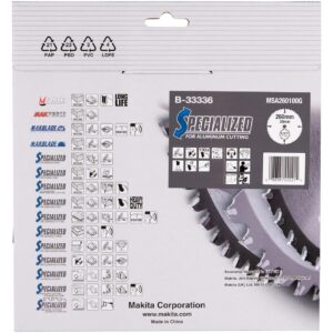 Diskas pjovimo 260x30x2.4mm. 100dant.. -5°(aliuminiui)  SPECIALIZED