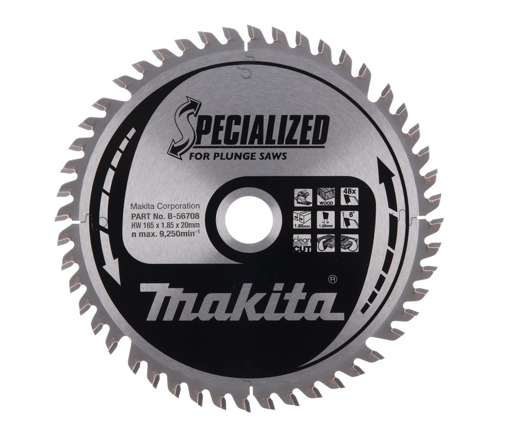 Pjovimo diskas, 165x20x1,85 mm, medienai 8° T48 SPECIALIZED Pjovimo diskas, 165x20x1,85 mm, medienai 8° T48 SPECIALIZED - Image 2