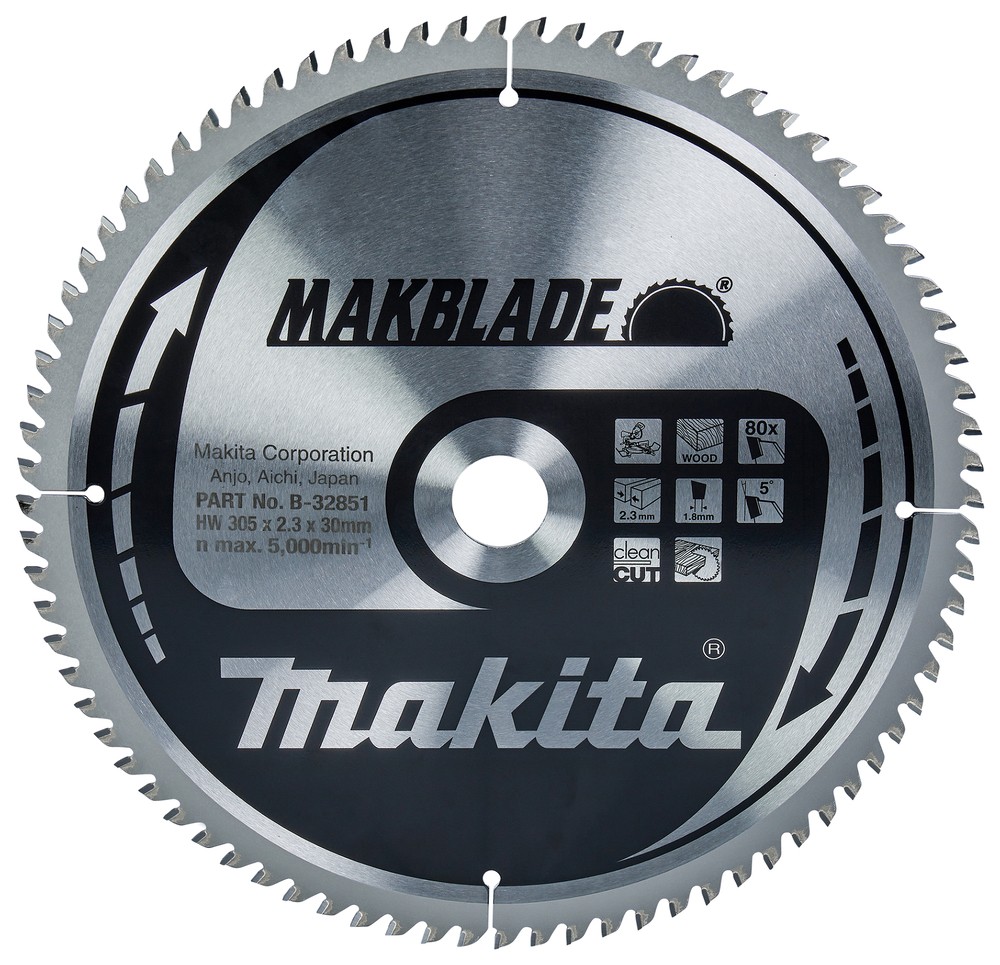 Pjovimo diskas medienai 305X2.3X30mm 5° T80 MAKBLADE Pjovimo diskas medienai 305X2.3X30mm 5° T80 MAKBLADE